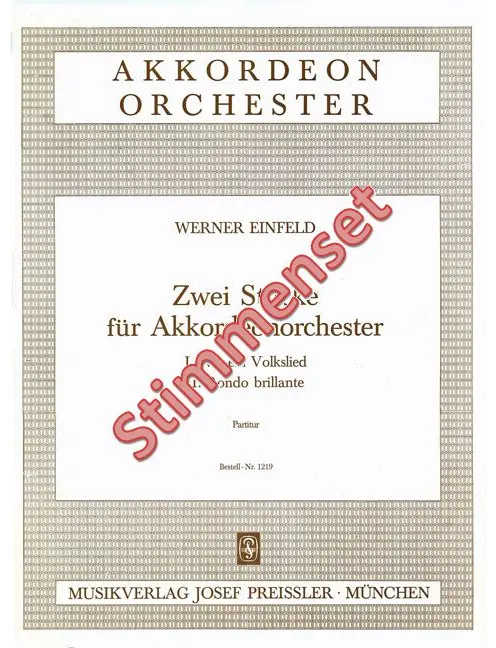 Zwei Stücke für Akkordeon-Orchester